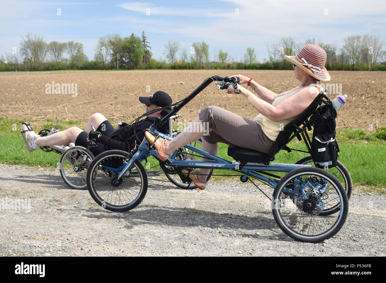 Cycling with a trike Stock Photo Alamy