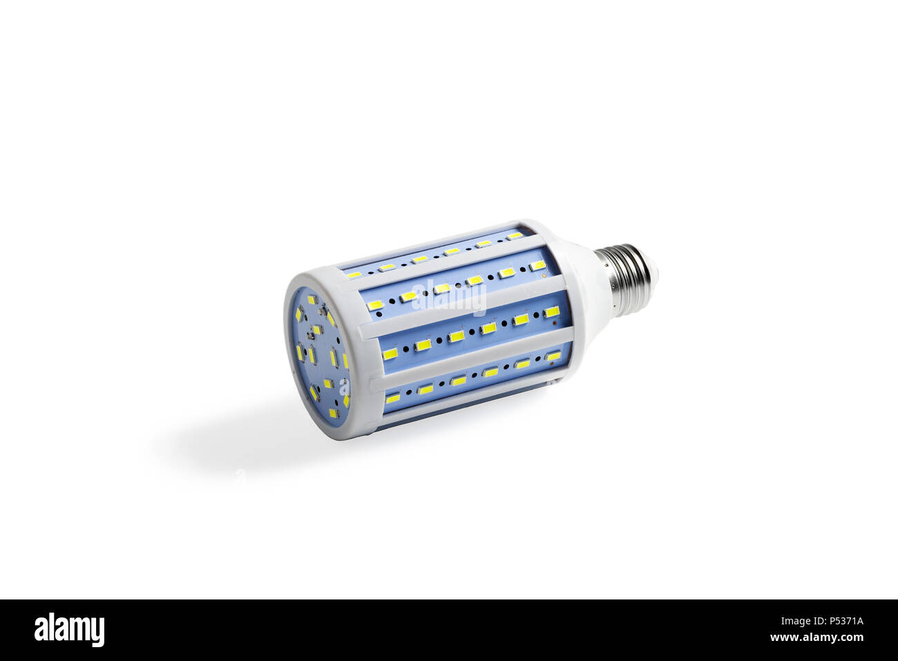 LED corn lamp. Close-up. Isolated on white background. Stock Photo