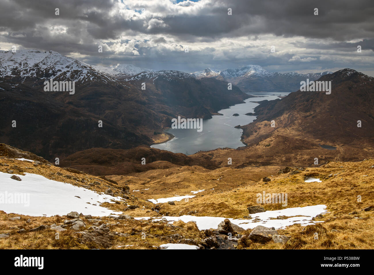 Loch Hourn and the mountains of Knoydart from the slopes of Buidhe
