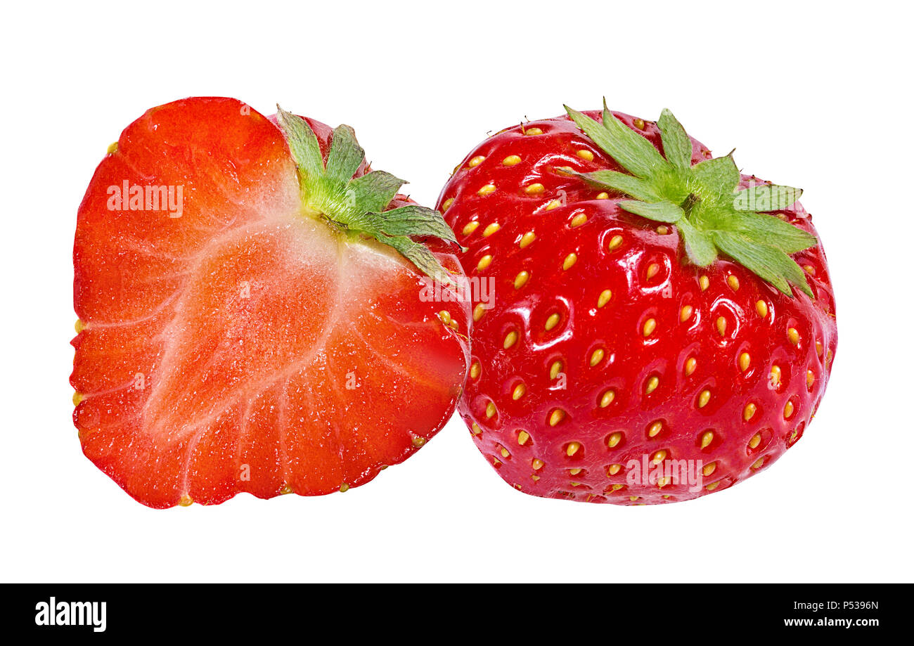 Strawberry isolated on white background Stock Photo - Alamy
