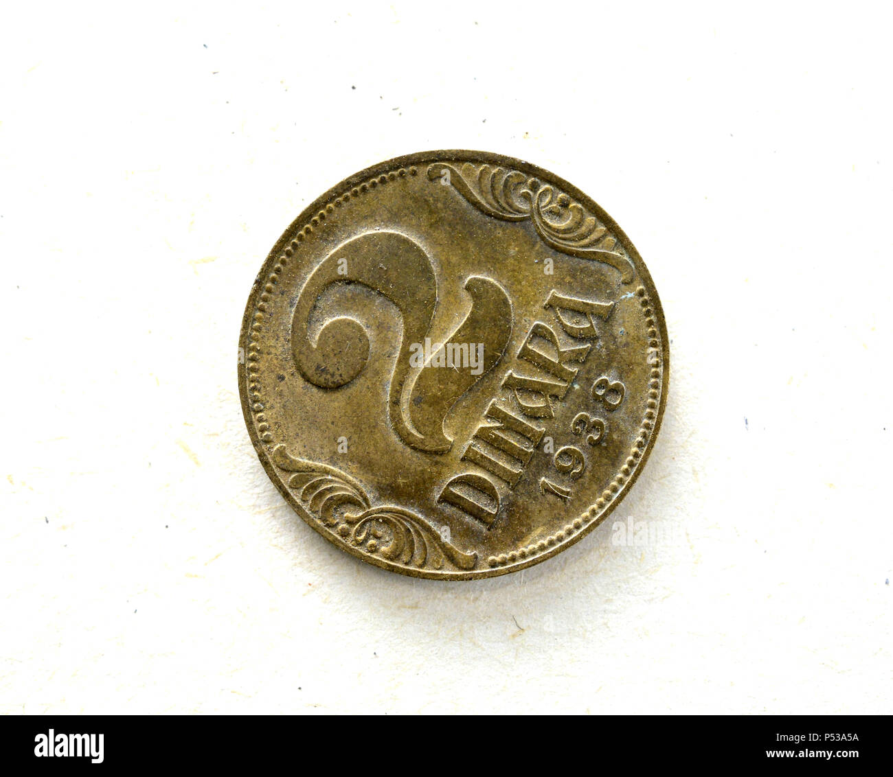 old dirty coin from yugoslavia, image of a Stock Photo