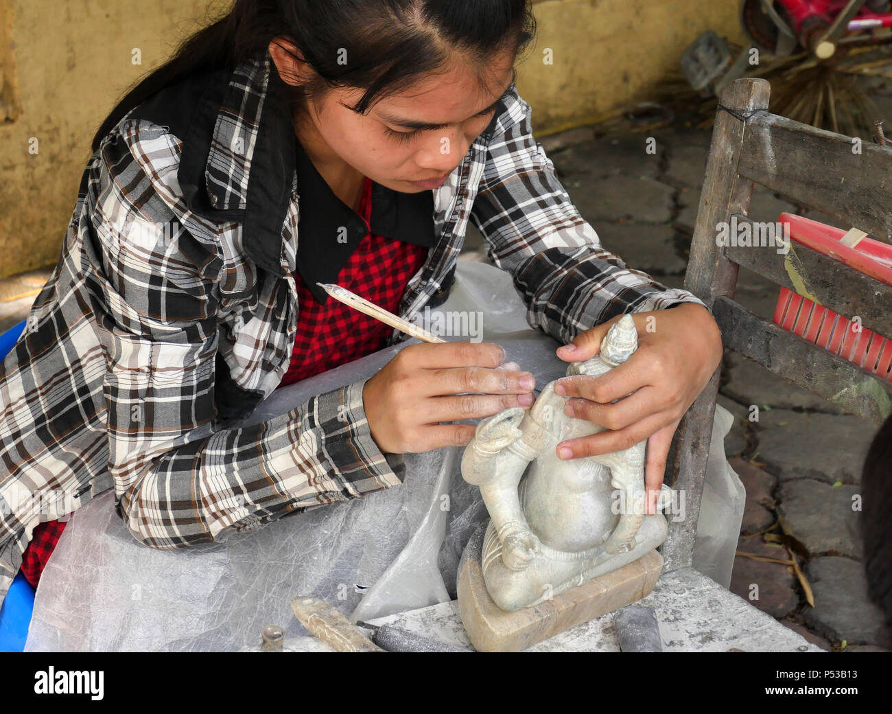 In Phnom Penh, Street 178 is famous for the many shops selling stone