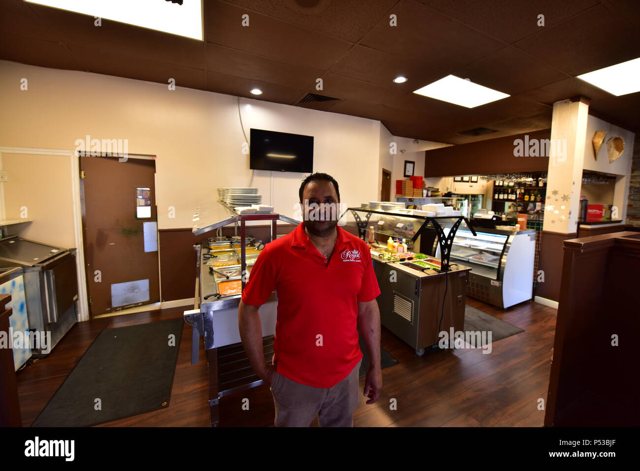 Small Business Owner Indian Restaurant Stock Photo
