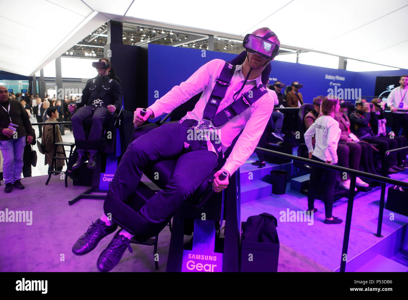 Barcelona, Spain - Virtual Reality at the Mobile World Congress MWC in  Barcelona Stock Photo - Alamy
