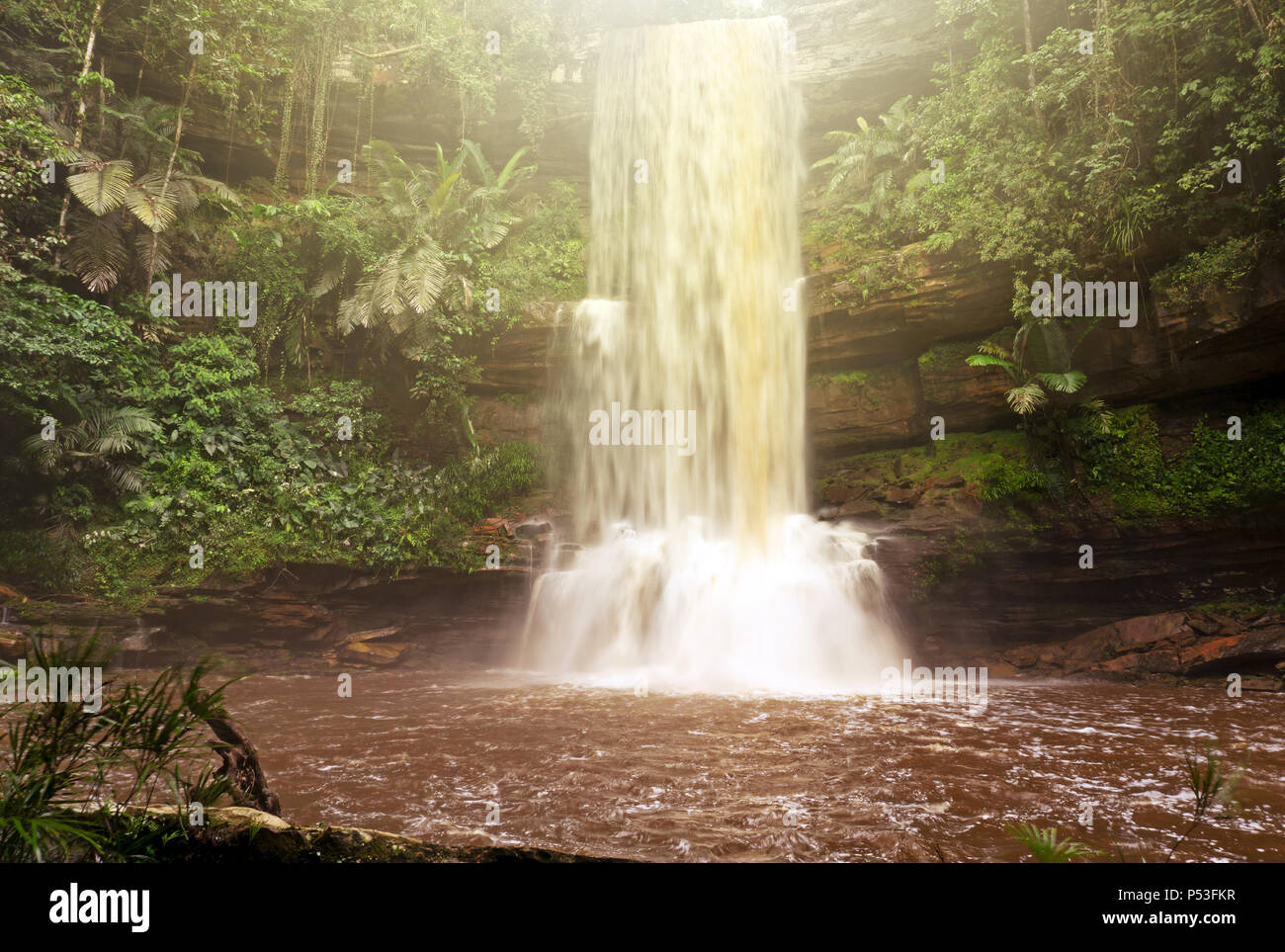Takob Akob waterfall in Maliau Basin Sabah Borneo Malaysia Stock Photo