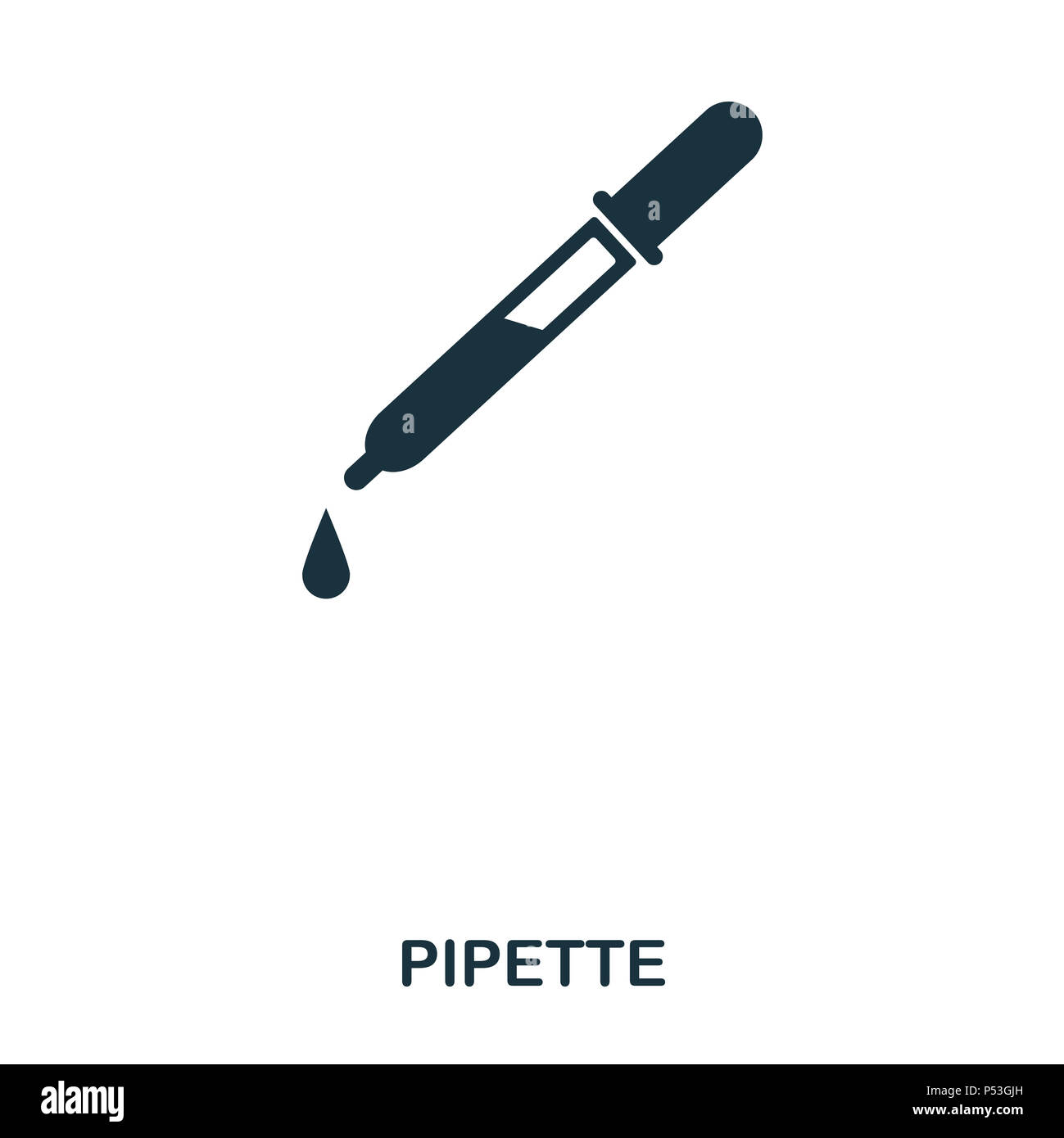 Pipette icon. Line style icon design. UI. Illustration of pipette icon