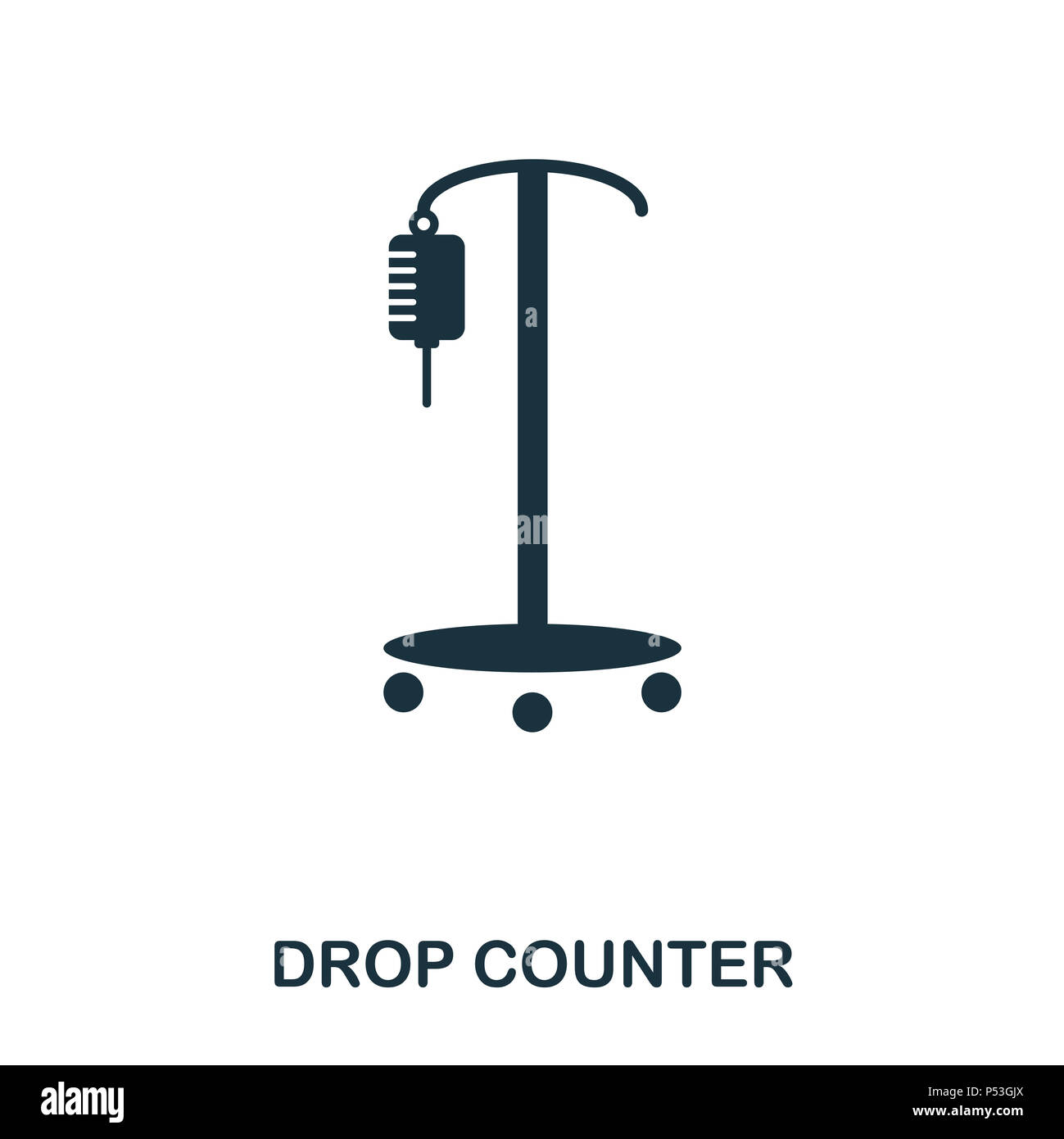 Drop Counter icon. Line style icon design. UI. Illustration of drop ...