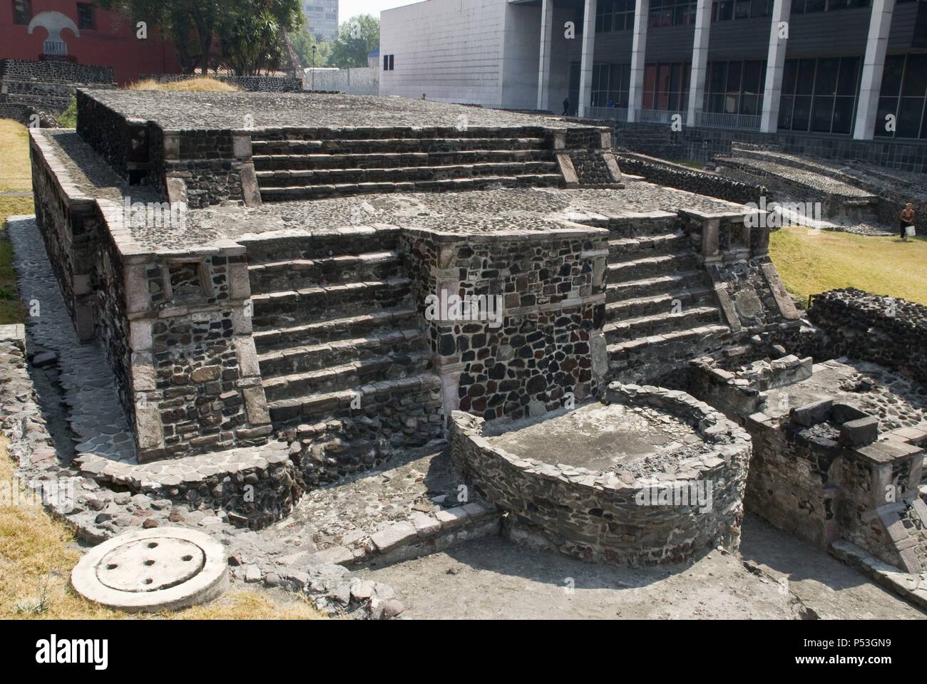 The Aztecs Ruins of Temple of Ehécatl-Quetzalcóalt in Archaeological ...