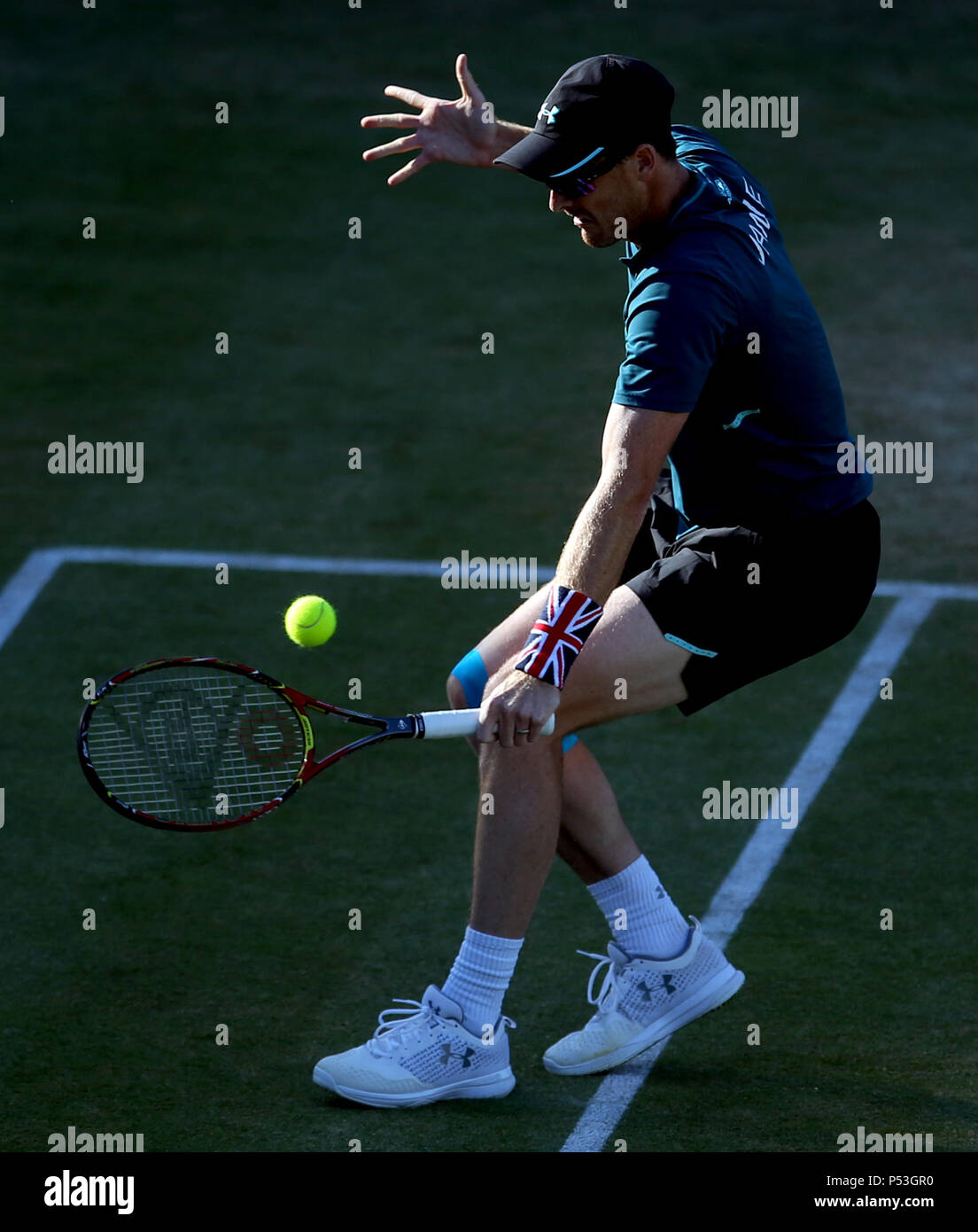 Great Britain's Jamie Murray in the men's doubles final during day