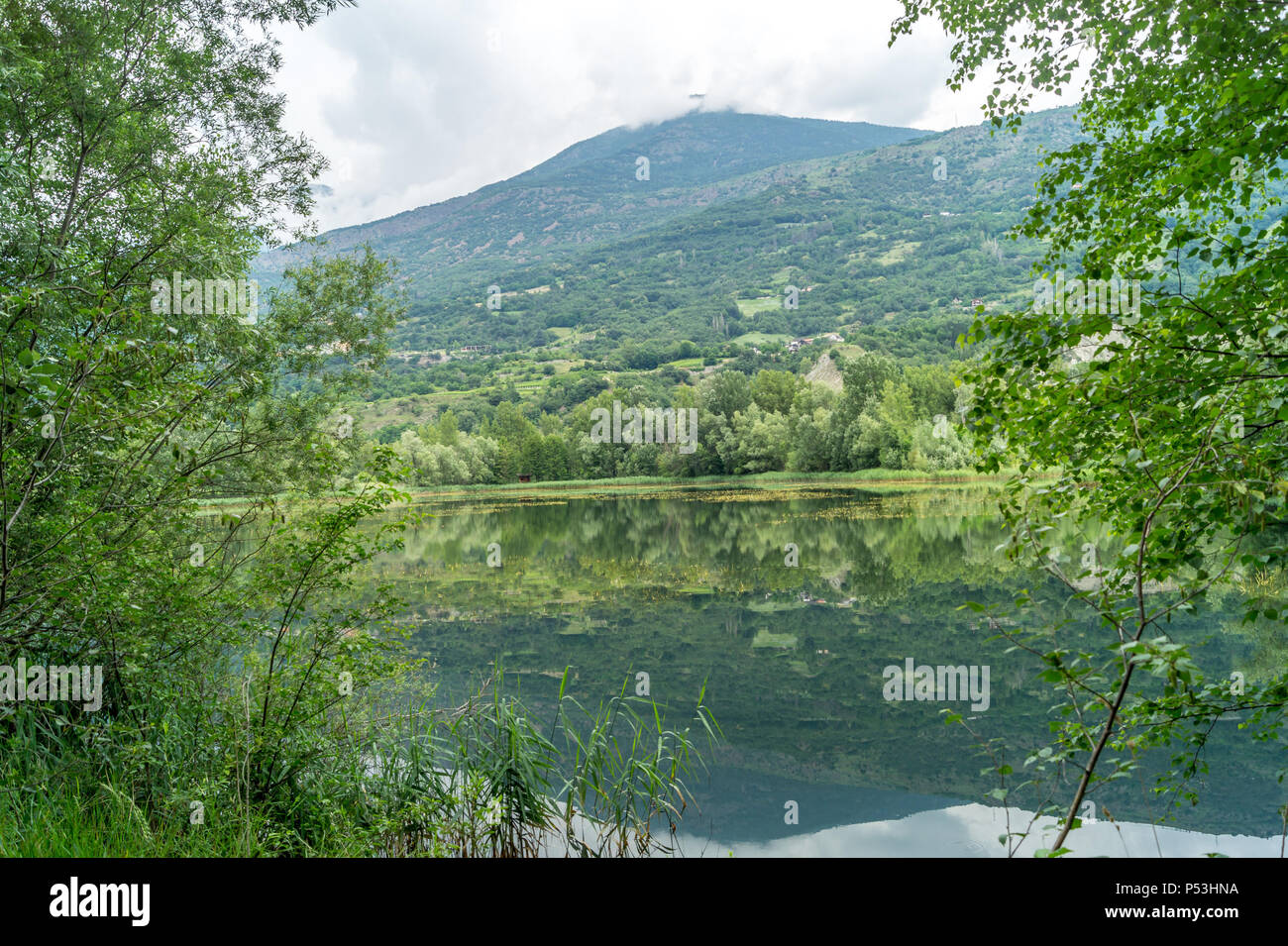 lake panorama countryside Stock Photo Alamy