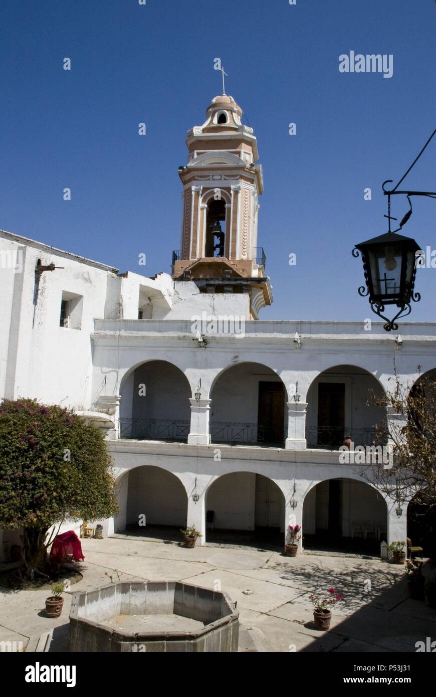 The Church and Convent of San Roque. Historic center of Puebla, Mexico. Stock Photo