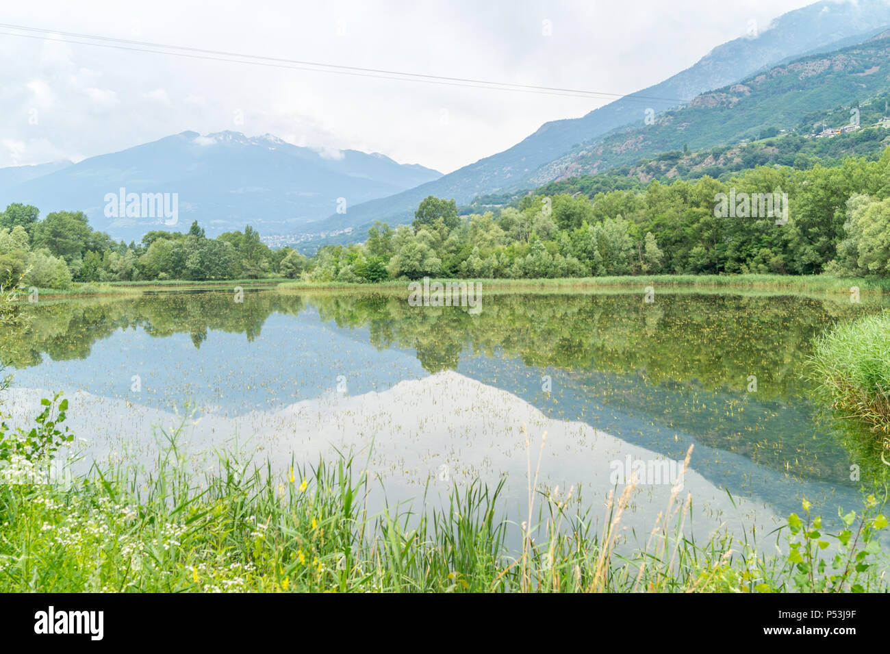 lake panorama countryside Stock Photo Alamy