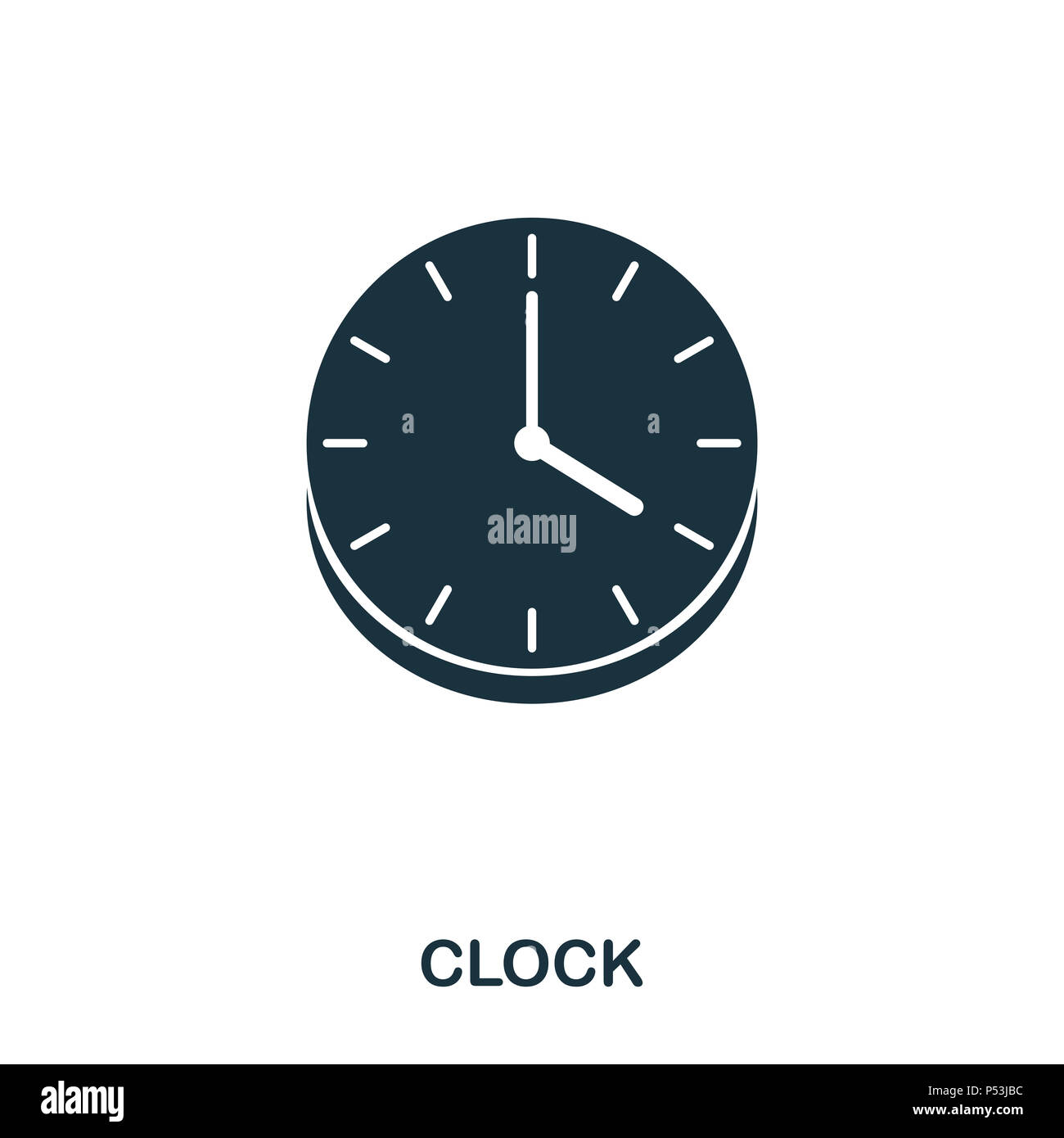 Wall Clock icon. Line style icon design. UI. Illustration of wall clock icon.  Pictogram isolated on white. Ready to use in web design, apps, software,  print Stock Photo - Alamy, image size:1300x1390