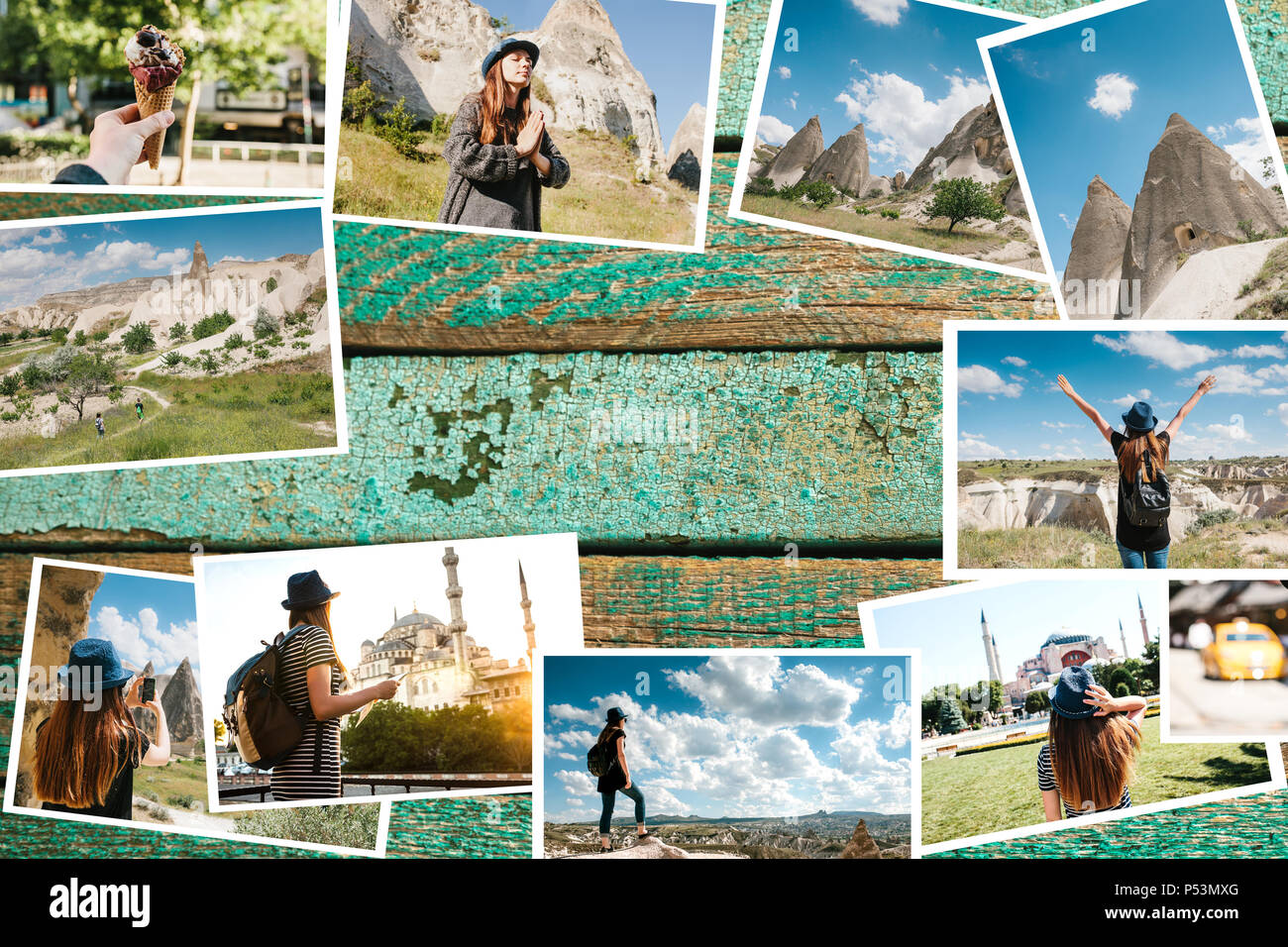 Adventure travel collage hi-res stock photography and images - Alamy