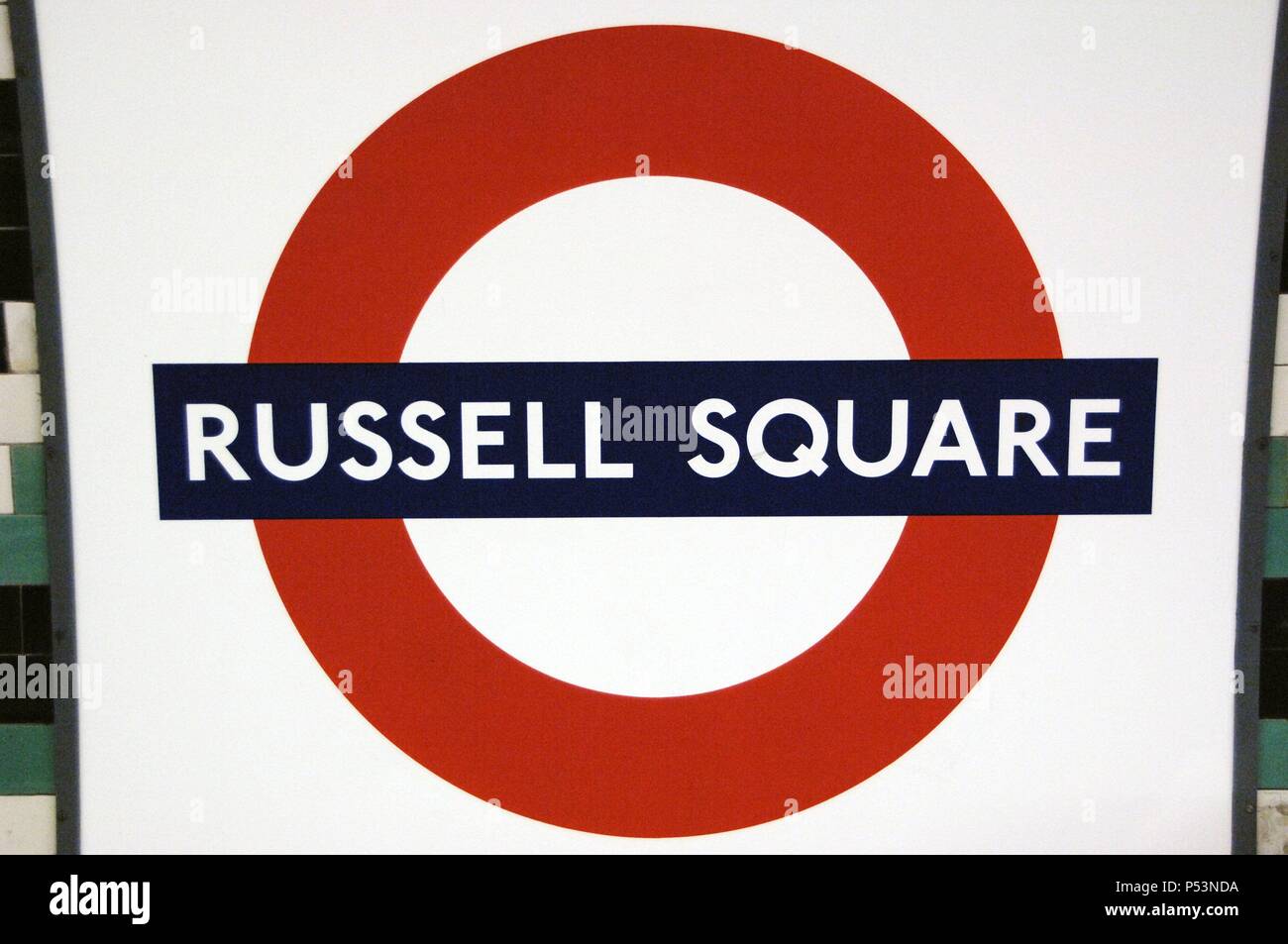 PARADA DE METRO 'Russell Square'. Londres. Inglaterra. Reino Unido. Stock Photo