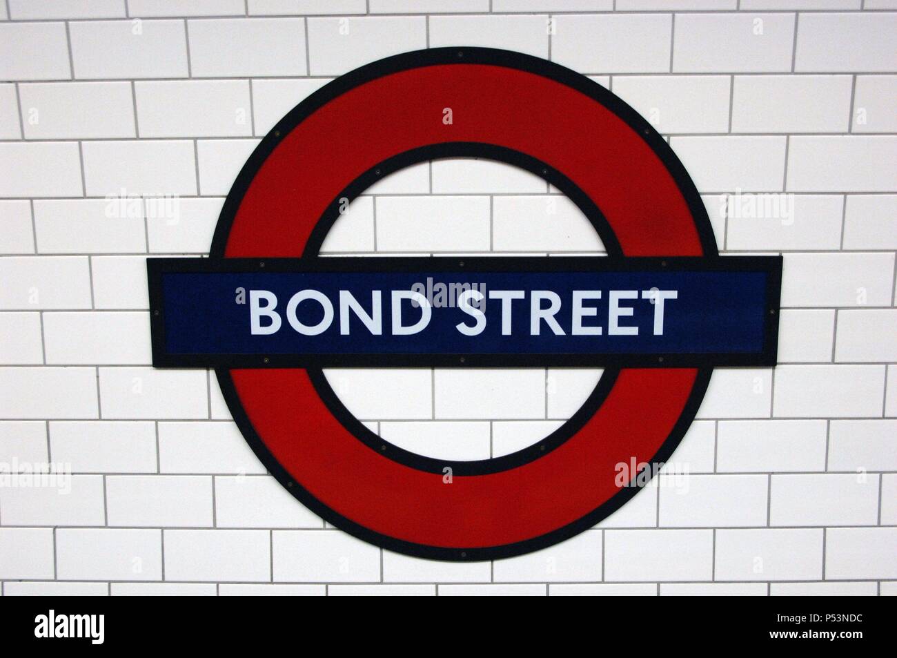 PARADA DE METRO 'Bond Street'. Londres. Inglaterra. Reino Unido. Stock Photo
