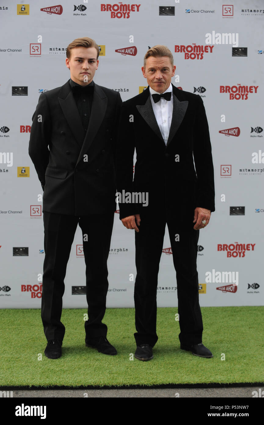 'The Bromley Boys' - Premiere at Wembley Stadium - Arrivals  Featuring: Danny Midwinter, Mark Dymond Where: London, United Kingdom When: 24 May 2018 Credit: WENN.com Stock Photo