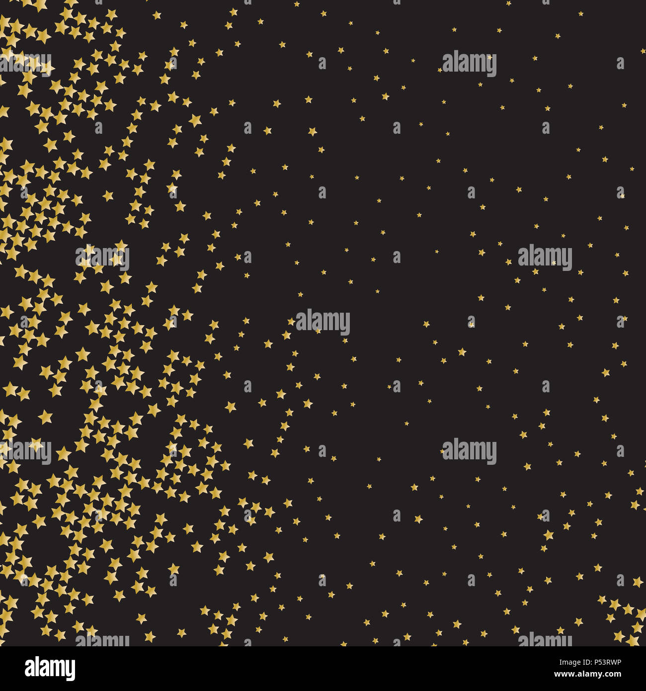 Abstract background with gold star confetti Stock Photo - Alamy