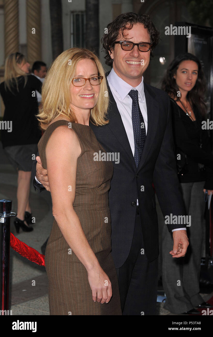Davis Guggenheim, wife Elisabeth Shue Waiting For Superman  Premiere at the Paramount Theatre In Los Angeles.a Davis Guggenheim, wife Elisabeth Shue 12  Event in Hollywood Life - California, Red Carpet Event, USA, Film Industry, Celebrities, Photography, Bestof, Arts Culture and Entertainment, Celebrities fashion, Best of, Hollywood Life, Event in Hollywood Life - California, Red Carpet and backstage, Music celebrities, Topix, Couple, family ( husband and wife ) and kids- Children, brothers and sisters inquiry tsuni@Gamma-USA.com, Credit Tsuni / USA, 2010 Stock Photo