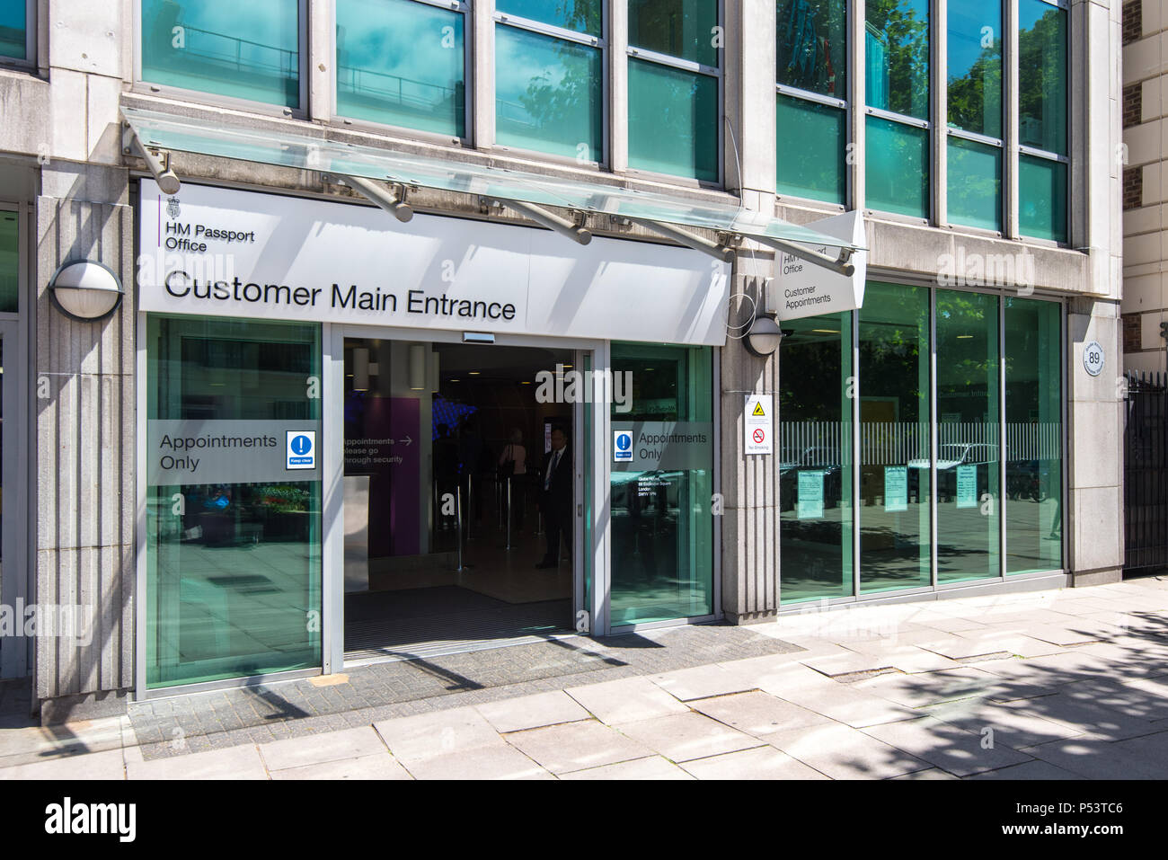 LONDON, UK - 18JUN2018: HM Passport Office at Globe House, Eccleston Square, London SW1. Stock Photo