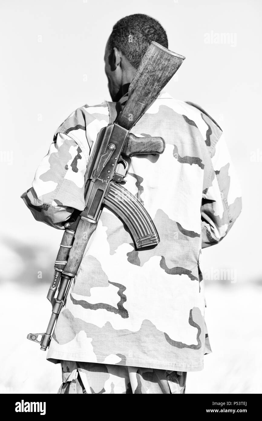 africa in the land of ethiopia a black soldier and his gun looking the ...