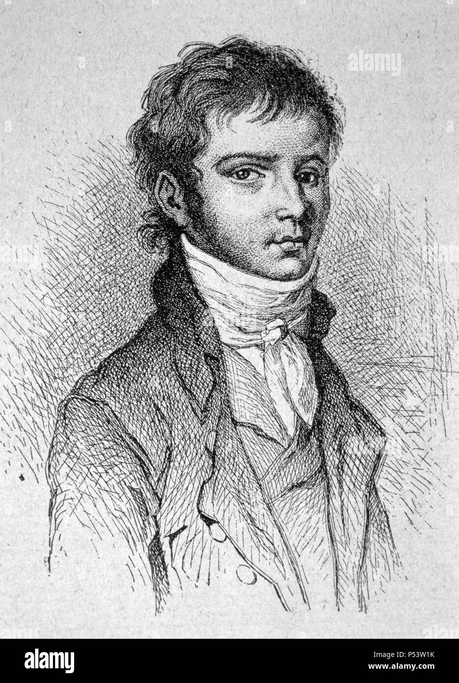 El compositor alemán Ludwig van Beethoven (1770-1827), a la edad de 31 años. Stock Photo