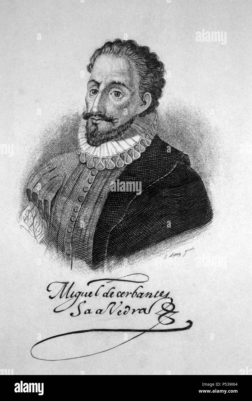 Miguel de Cervantes Saavedra (1547-1616), escritor y dramaturgo español. Stock Photo