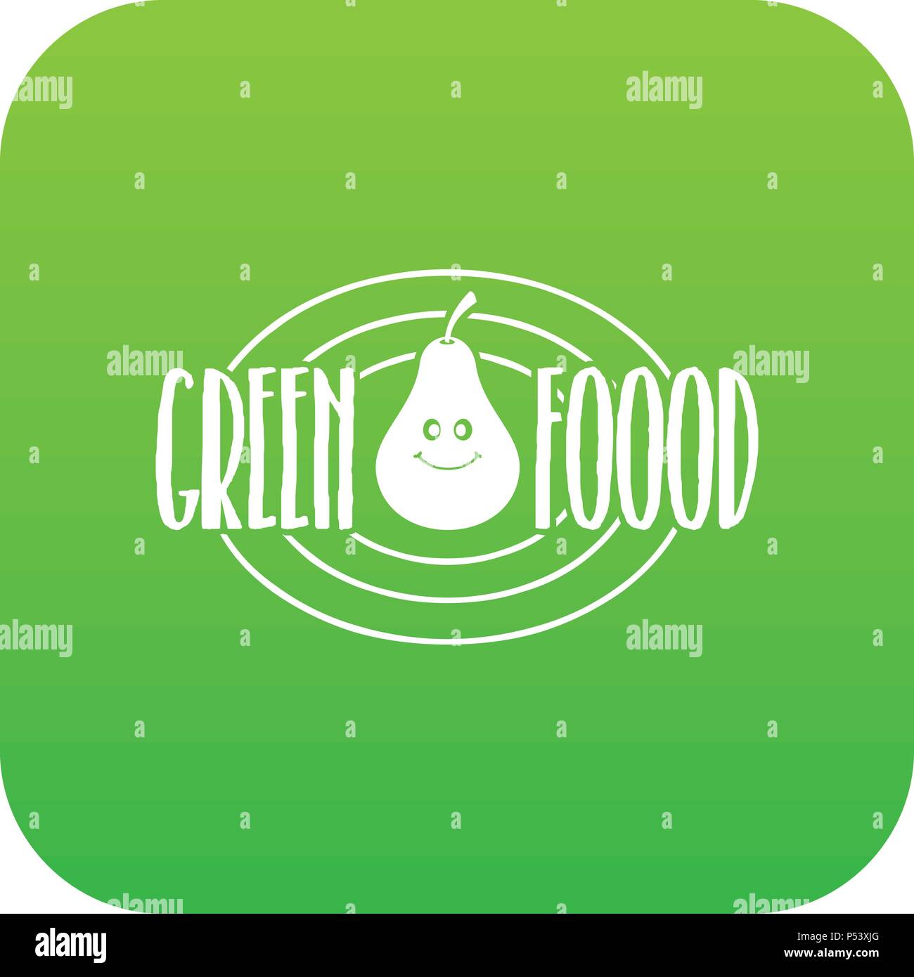 Green food icon green vector Stock Vector Image & Art - Alamy