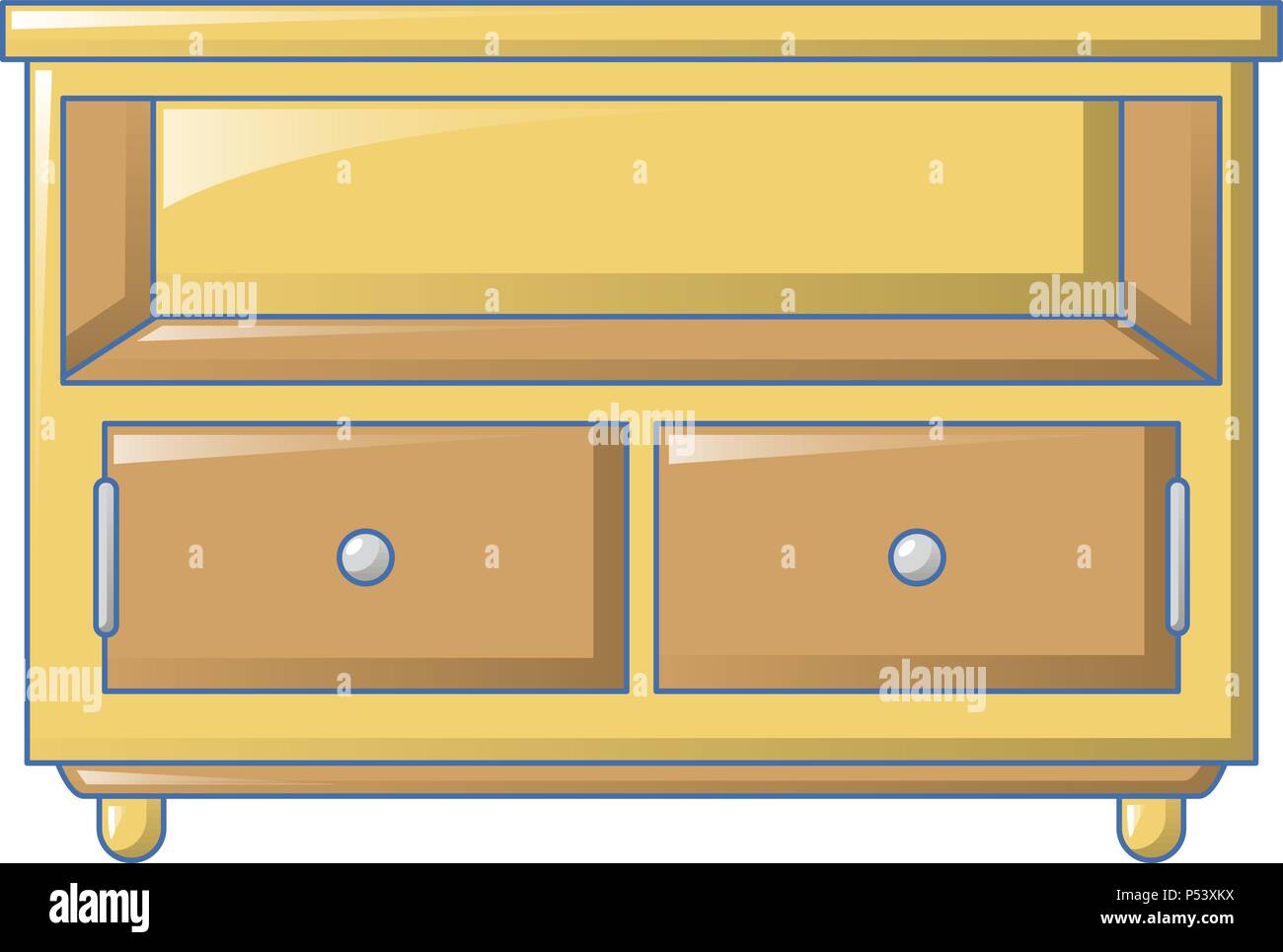 Bedroom table icon, cartoon style Stock Vector