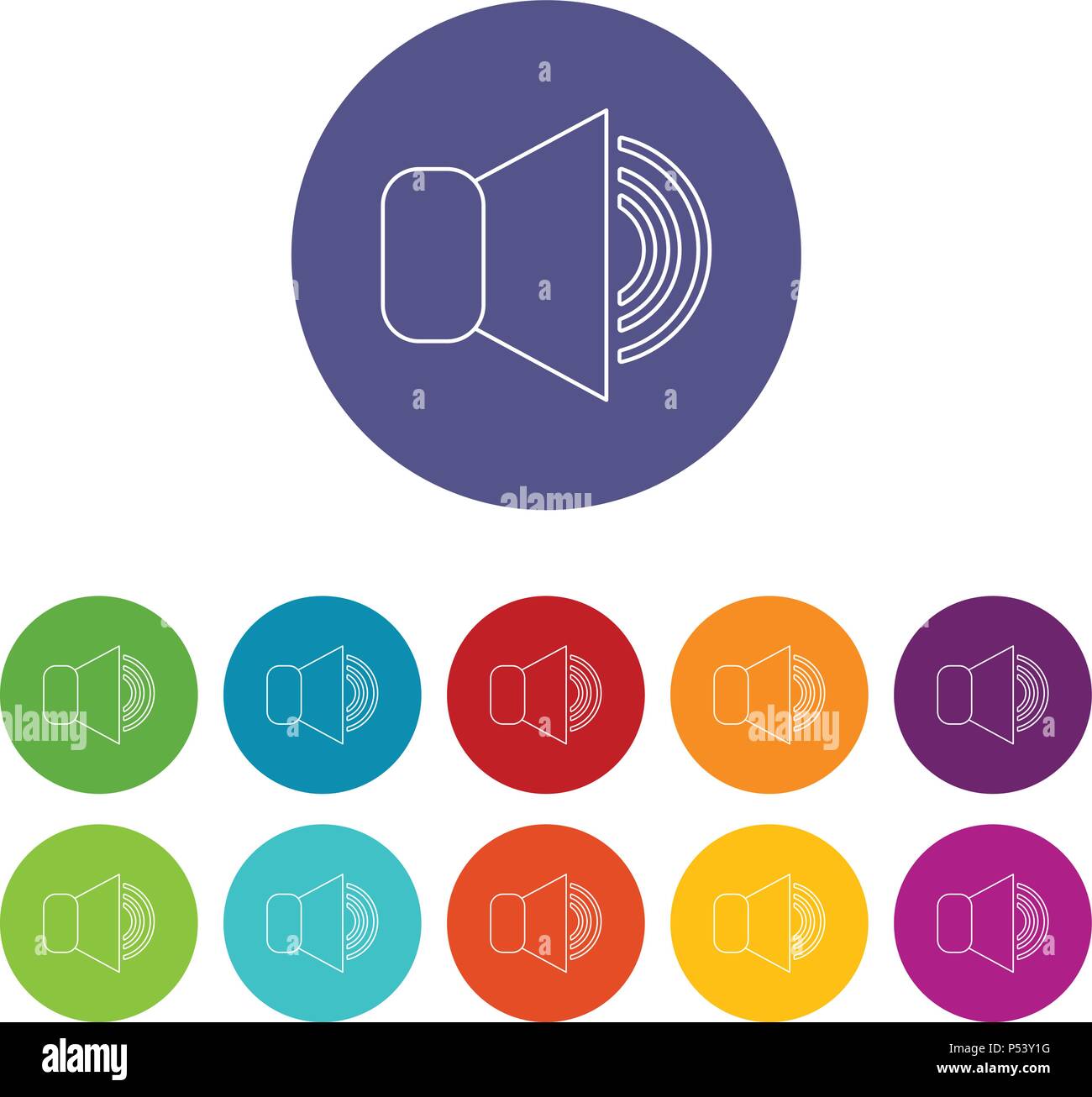 Volume up icons set vector color Stock Vector Image & Art - Alamy