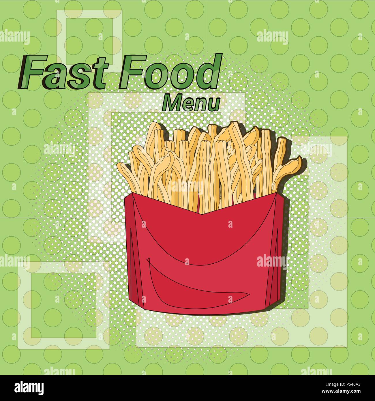 french fries street festival, fast food menu seamless pattern background cooking collection concept Stock Vector