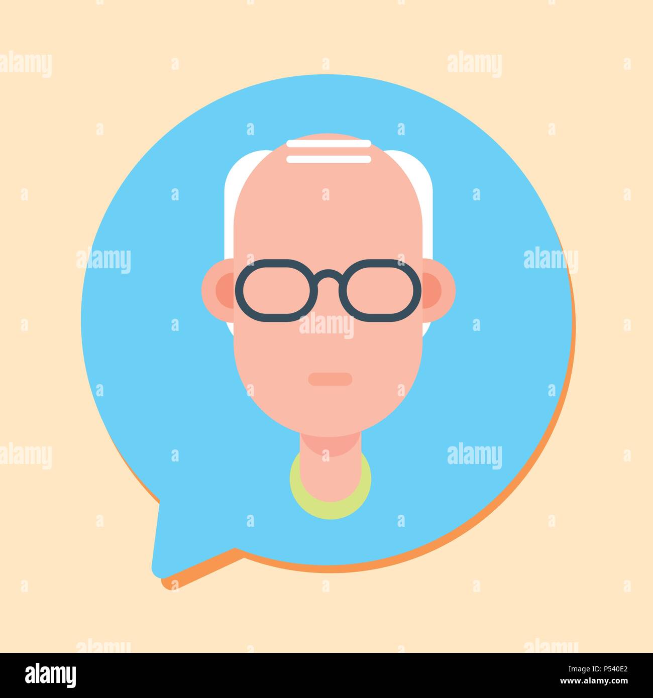 callcenter man support online operator, customer and technical service icon, chat concept, flat design Stock Vector
