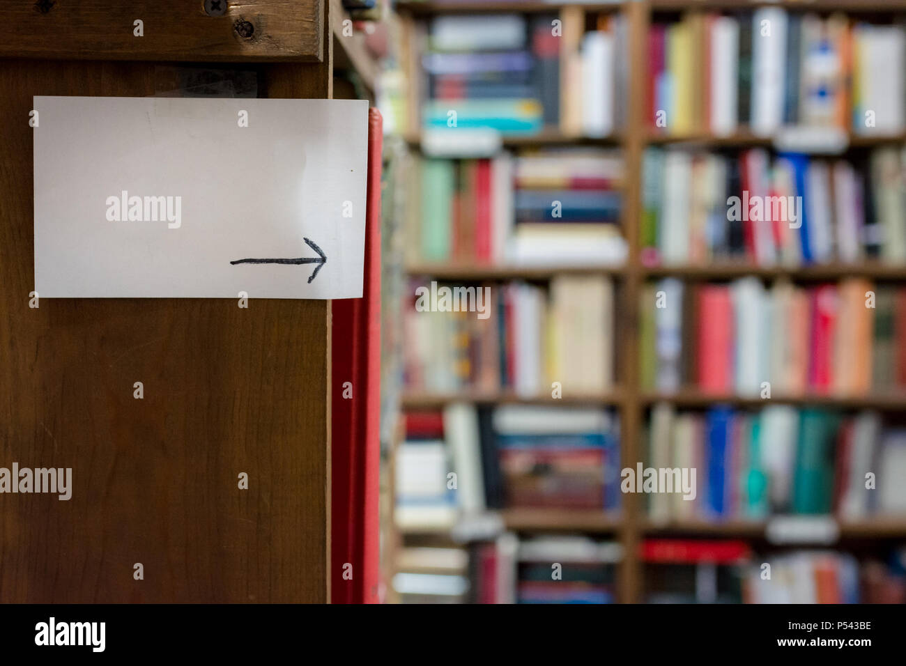 Book shelf sign Stock Photo - Alamy