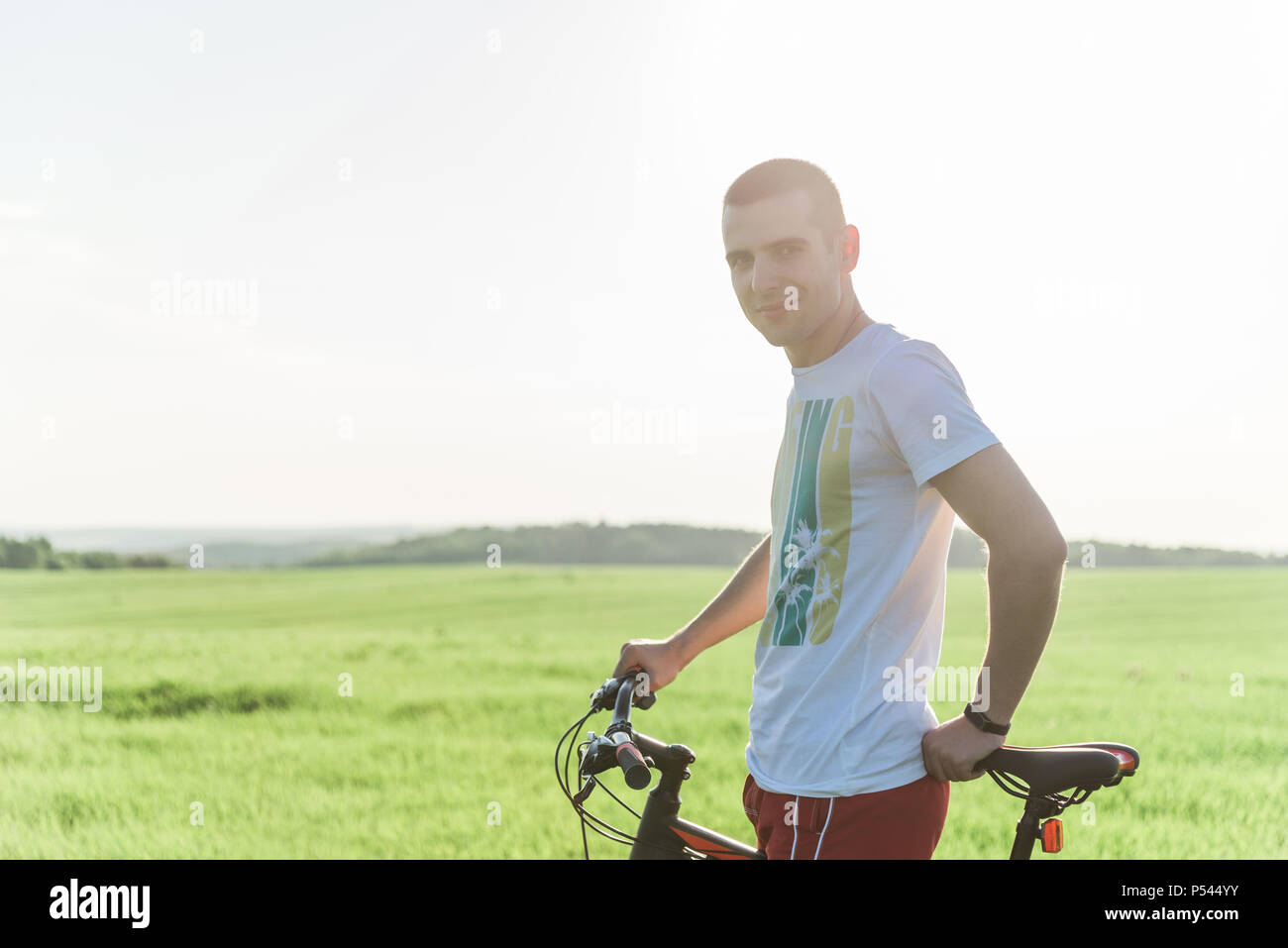riding bike standing up