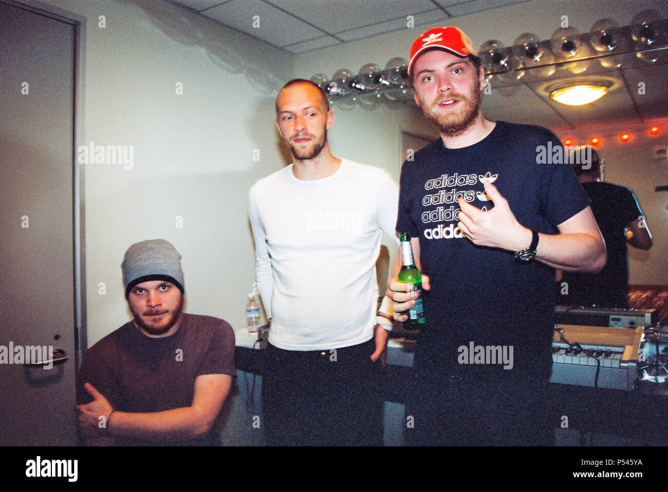 Will Champion of Coldplay arrives at the BBC Radio 1 studios London,  England - 17.12.10 Stock Photo - Alamy