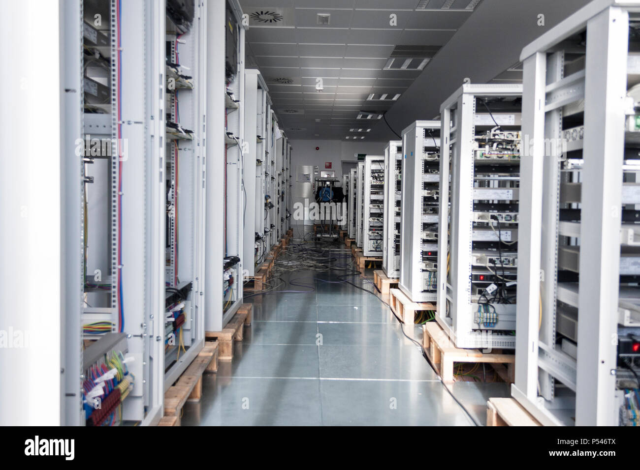 Servers Farm in a Data center Stock Photo Alamy