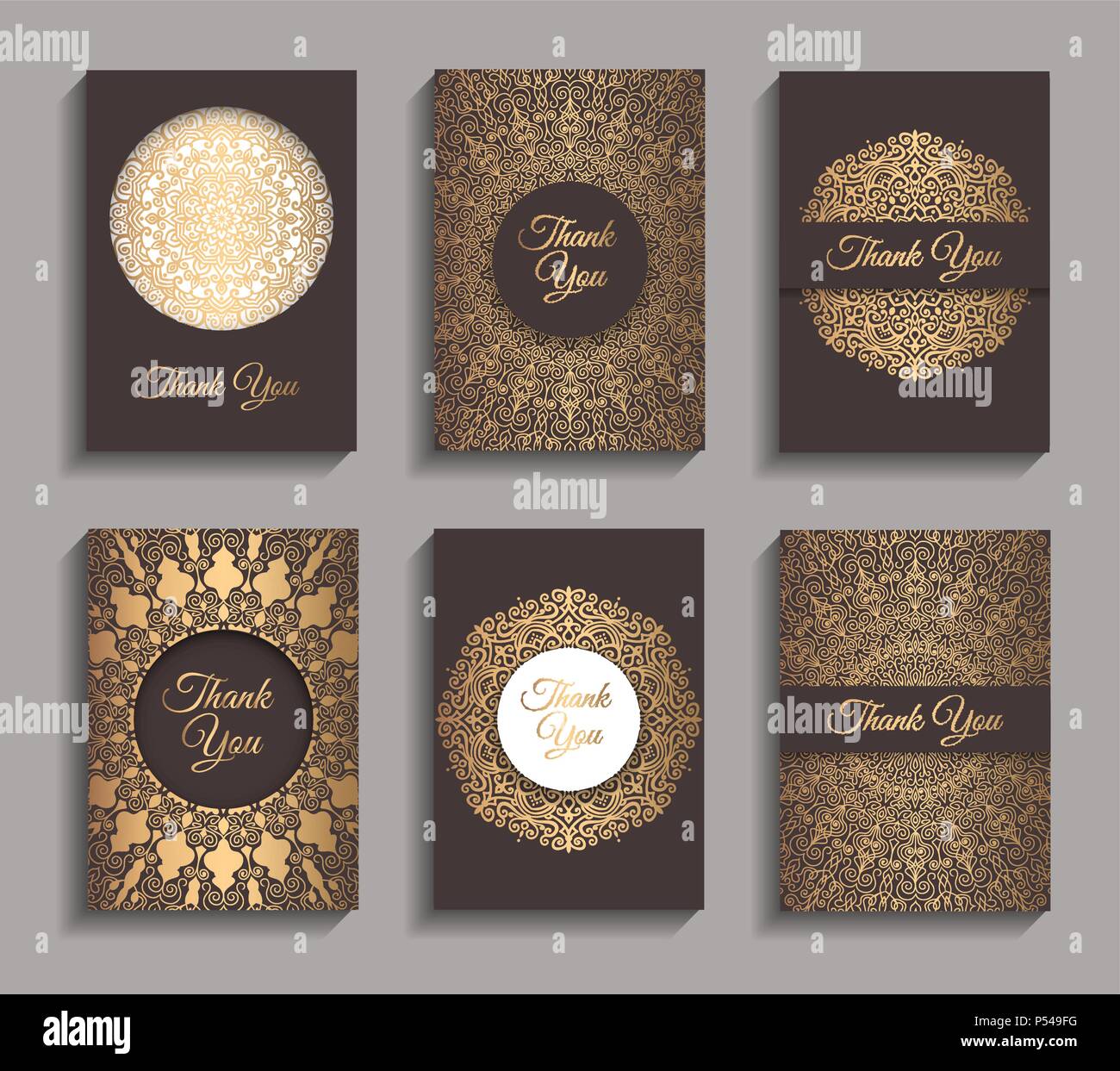 Golden Vector Invitations Set Stock Vector Image & Art Alamy