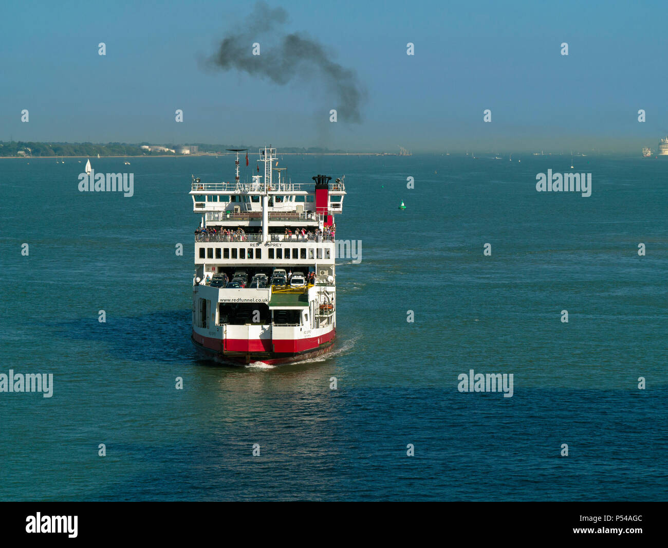 Red Funnel car ferry Red Osprey in Southampton Water, England Stock Photo Alamy