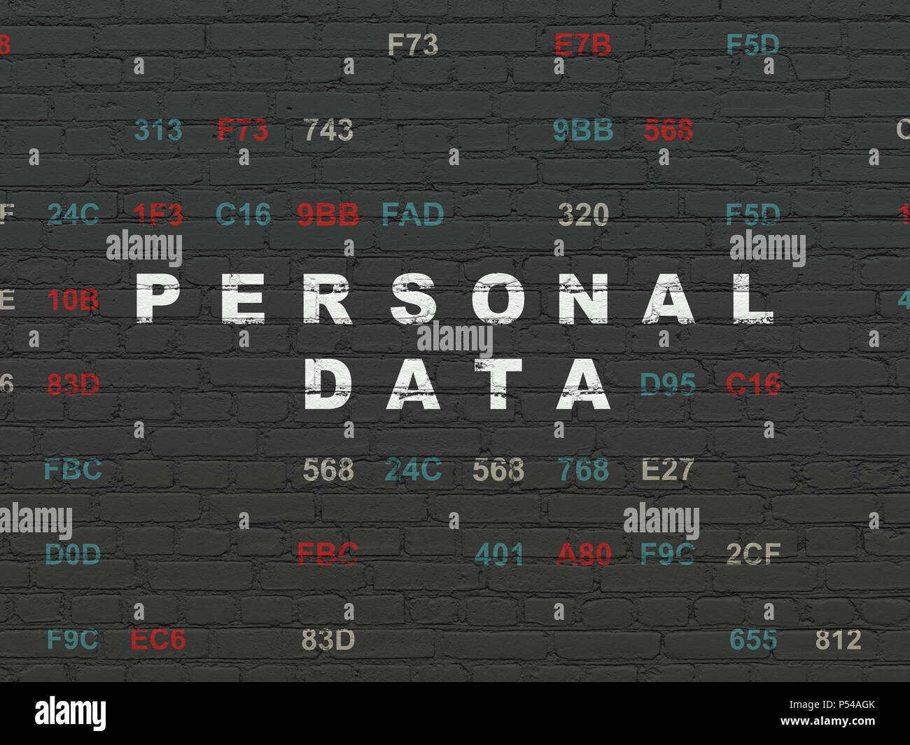 Data concept: Personal Data on wall background Stock Photo - Alamy
