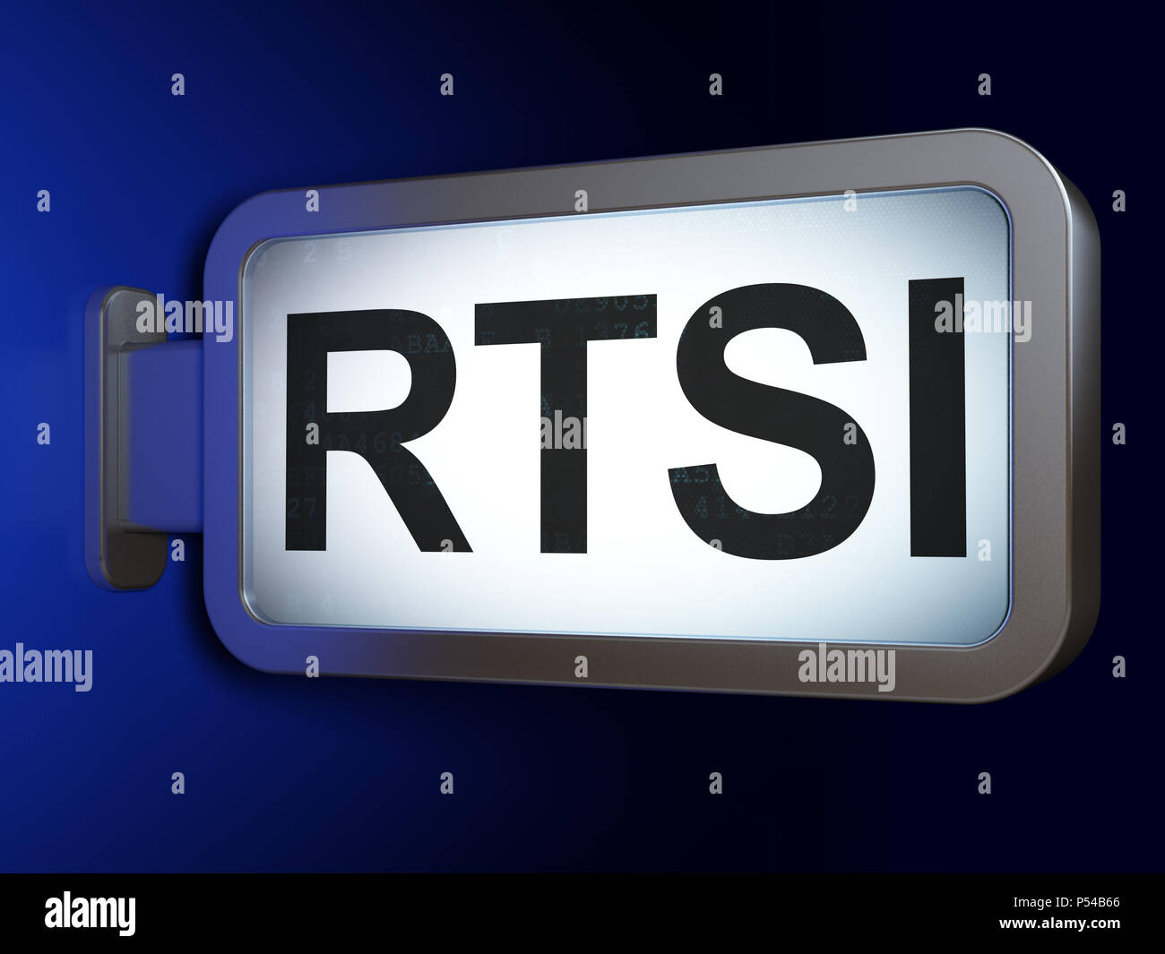 Stock market indexes concept RTSI on billboard background Stock Photo