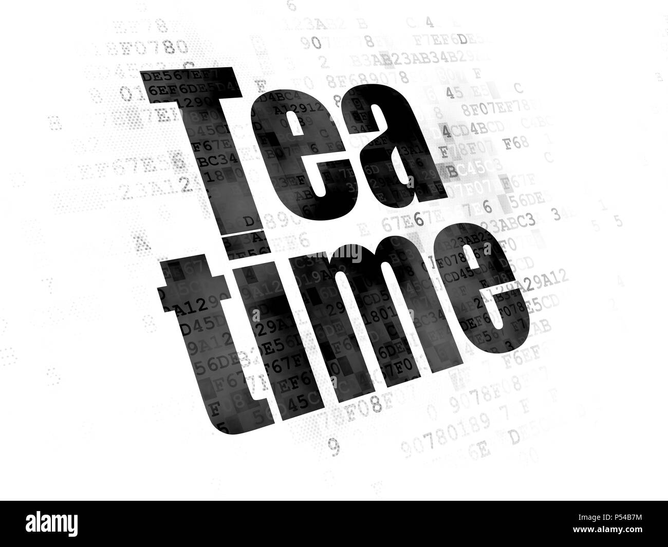 Timeline concept: Tea Time on Digital background Stock Photo - Alamy