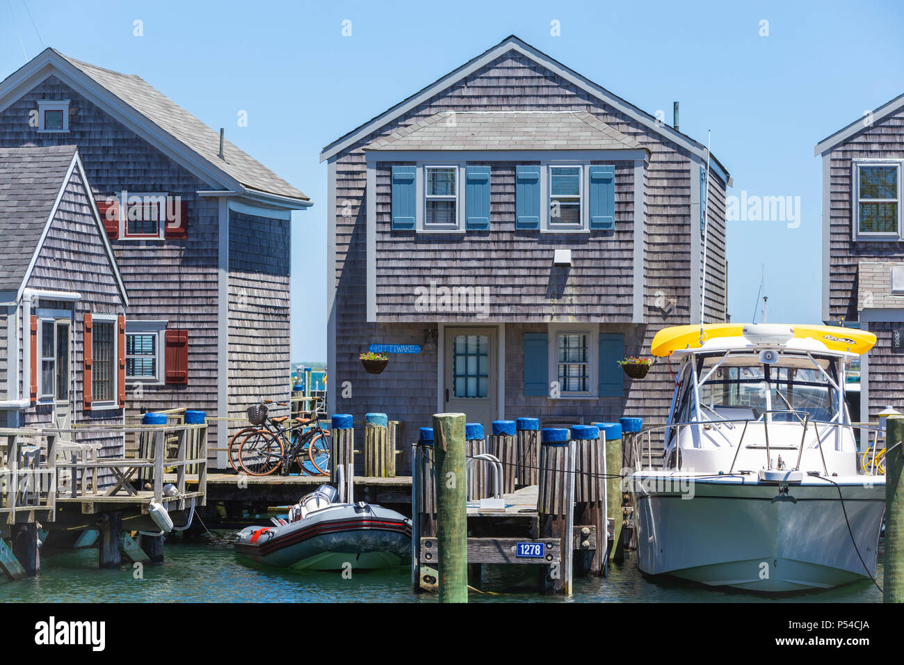 Waterfront Cottages On Old South Wharf In Nantucket Massachusetts