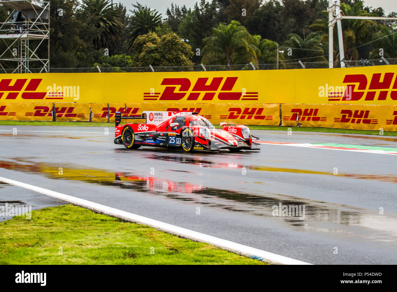 Mexico City, Mexico – September 01, 2017: Autodromo Hermanos Rodriguez. 6hrs of Mexico, FIA WEC. CEFC MANOR TRS RACING driver´s Roberto Gonzalez, Simon Trummer or Vitaly Petrov, at the Oreca 07 Gibson No. 25, running at the Free Practice I. Stock Photo