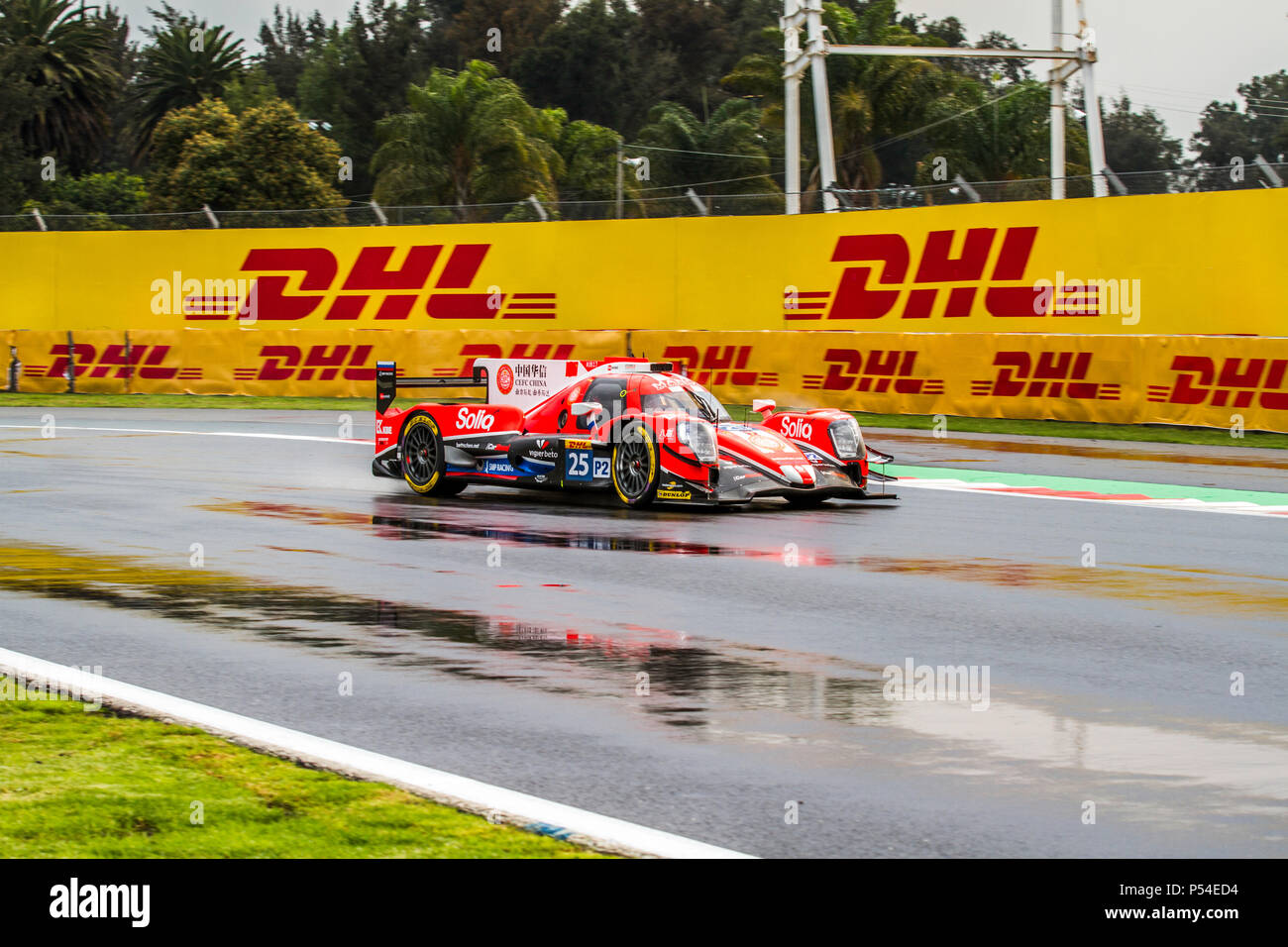 Mexico City, Mexico – September 01, 2017: Autodromo Hermanos Rodriguez. 6hrs of Mexico, FIA WEC. CEFC MANOR TRS RACING driver´s Roberto Gonzalez, Simon Trummer or Vitaly Petrov, at the Oreca 07 Gibson No. 25, running at the Free Practice I. Stock Photo