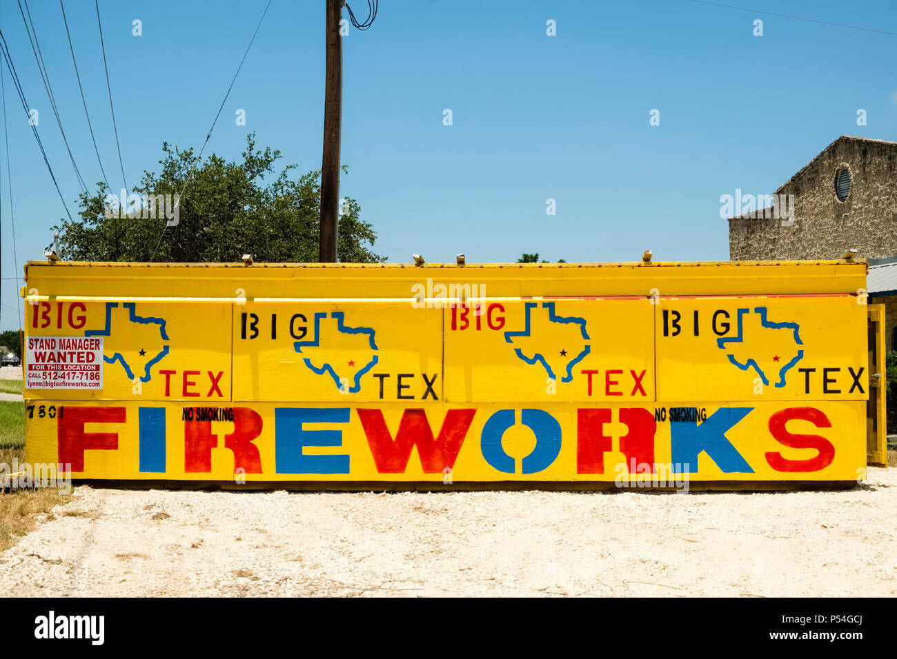 Fireworks stand used during seasonal celebrations to sell fireworks