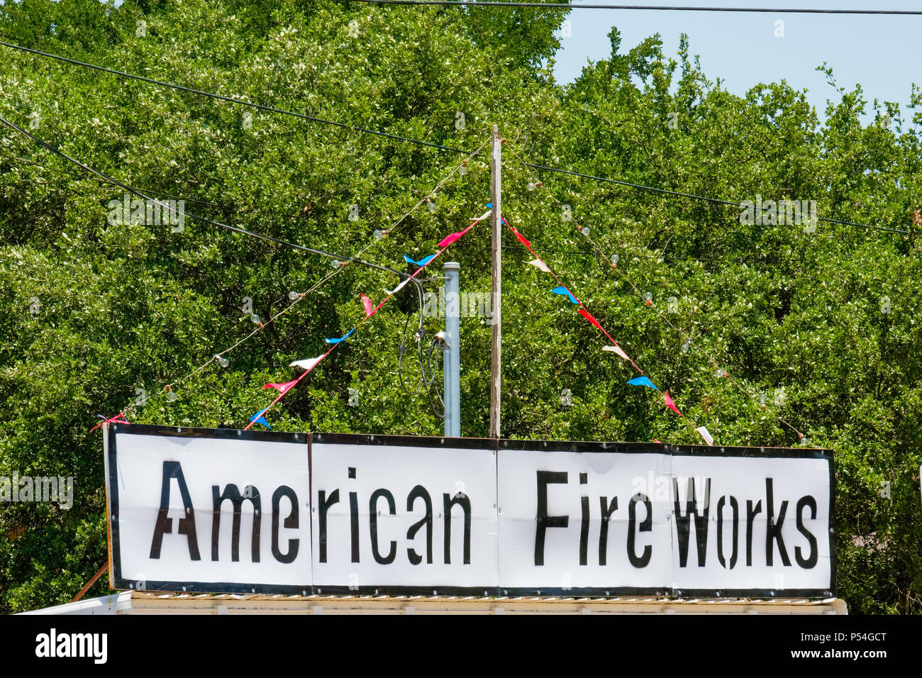 Fireworks stand used during seasonal celebrations to sell fireworks