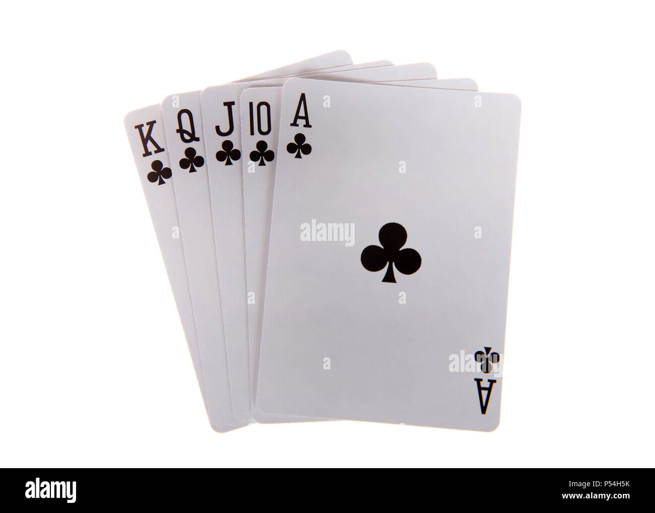 Playing cards, royal flush. A royal flush is a straight flush that has