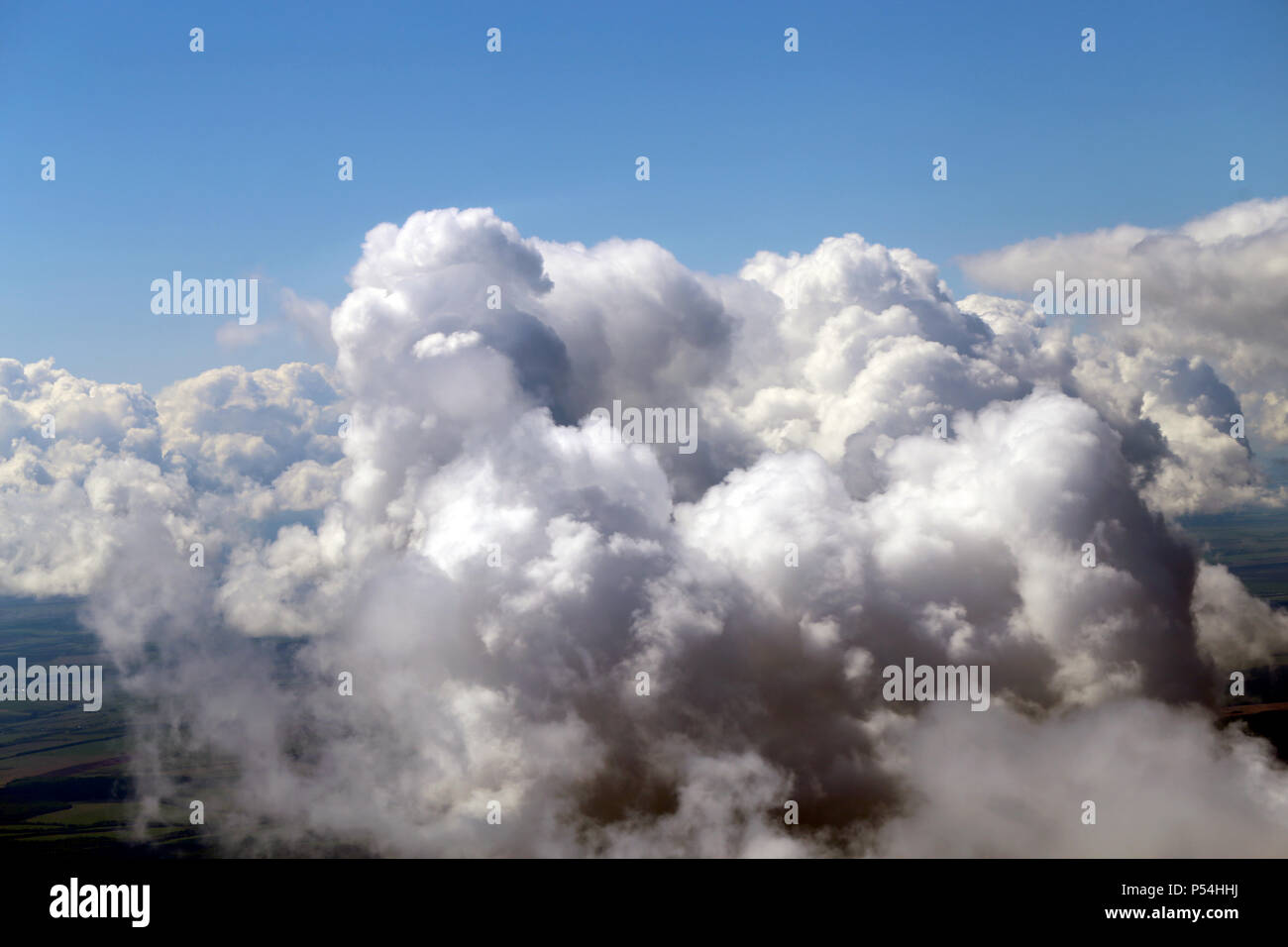 Photo background bright white big clouds on blue sky Stock Photo - Alamy