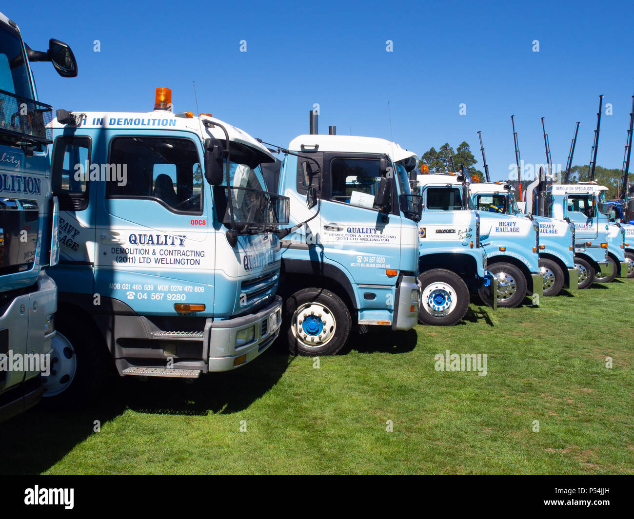 Demolition Trucks At A Truck Show Stock Photo Alamy