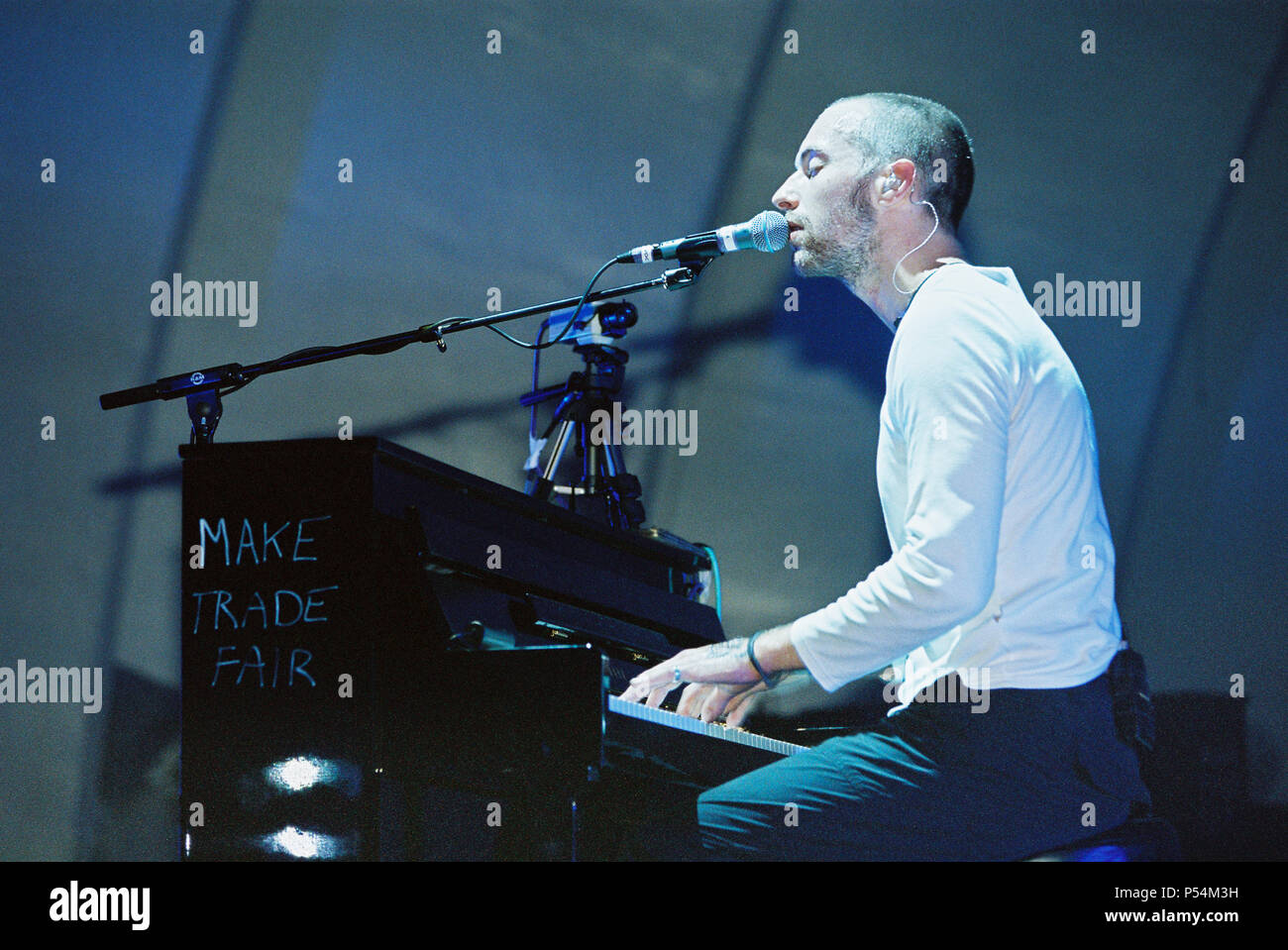 Chris Martin and Will Champion from Coldplay backstage at the Hollywood  Bowl, Los Angeles, united States of America Stock Photo - Alamy